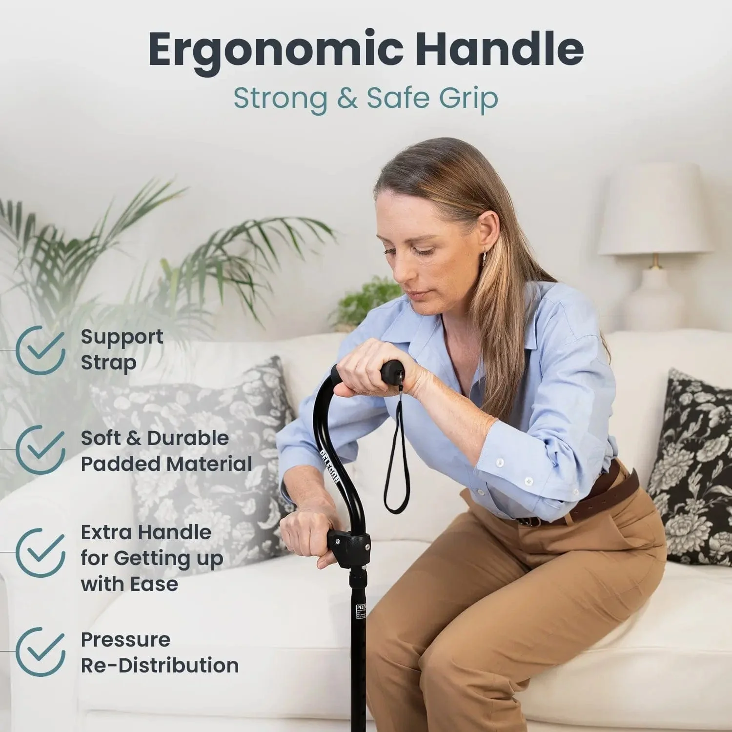 Quad Cane With Handle - Image 8