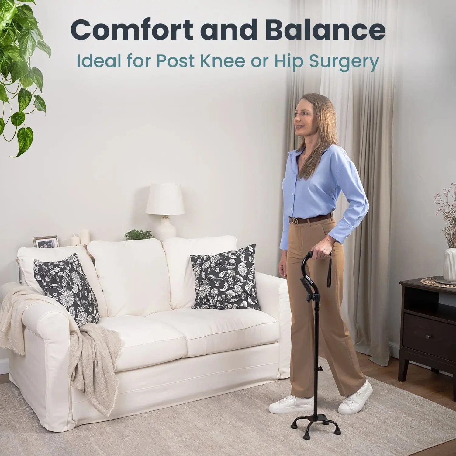 Quad Cane With Handle - Image 9