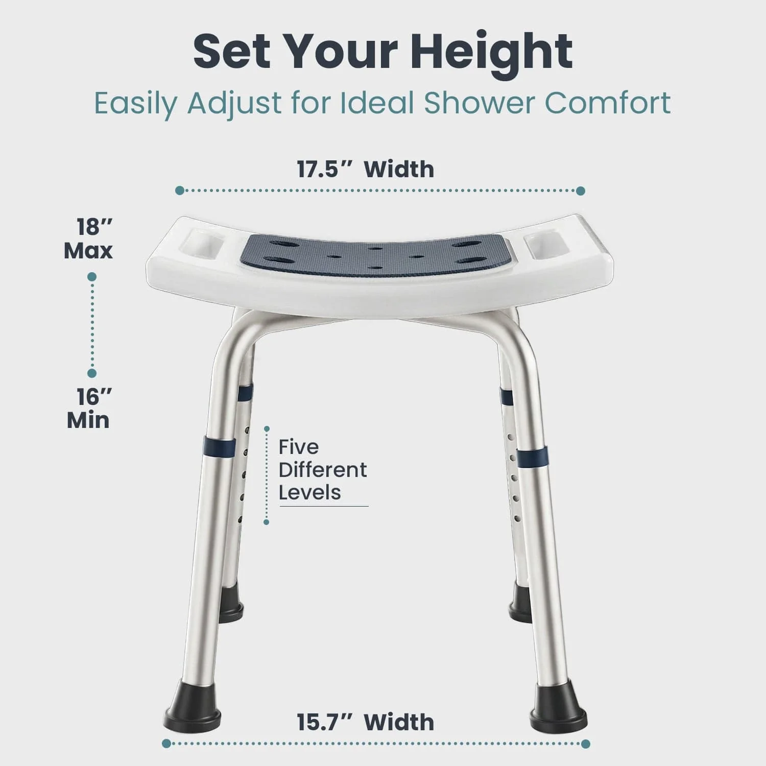 Shower Stool for Adults Sitting (350lb) - Image 3
