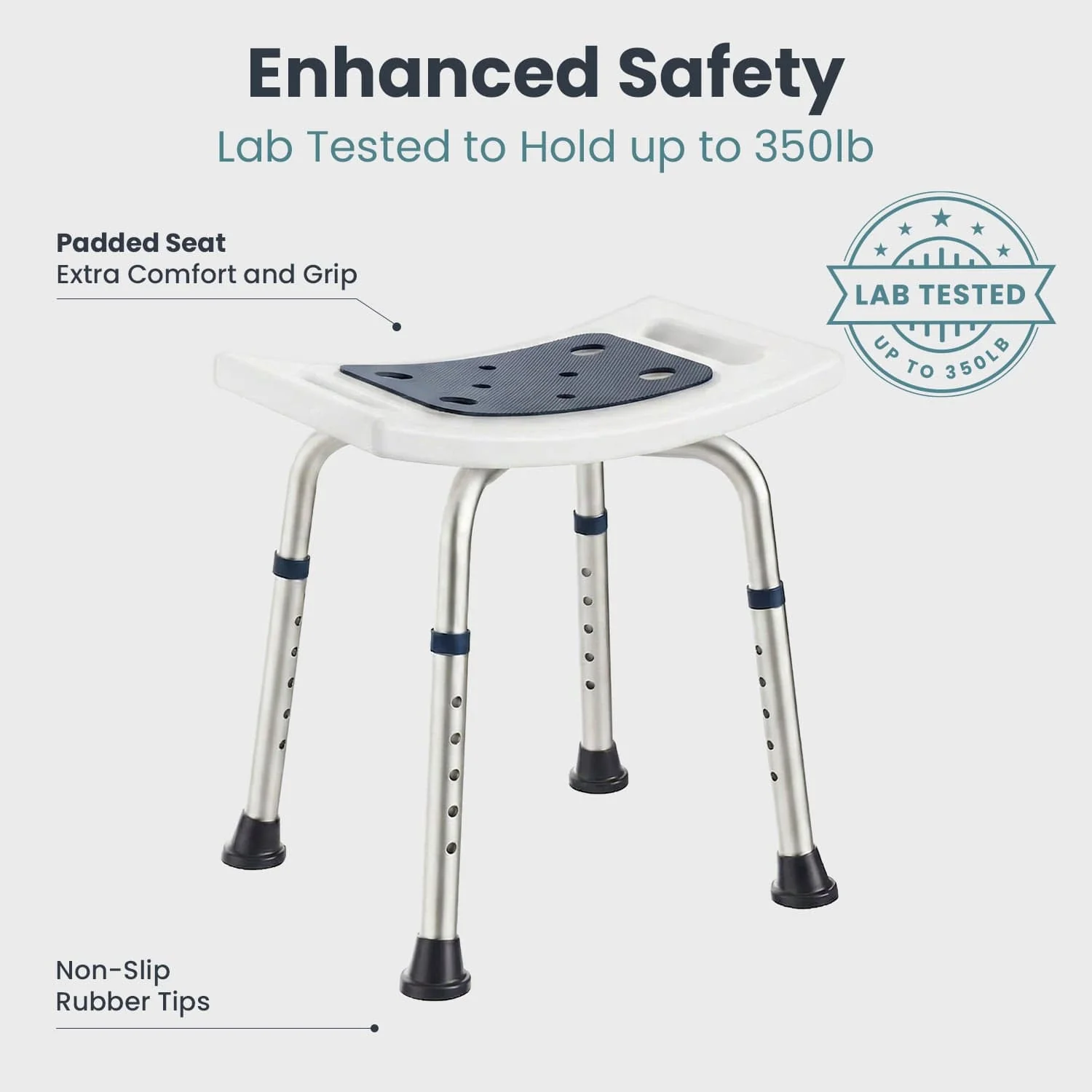 Shower Stool for Adults Sitting (350lb) - Image 4