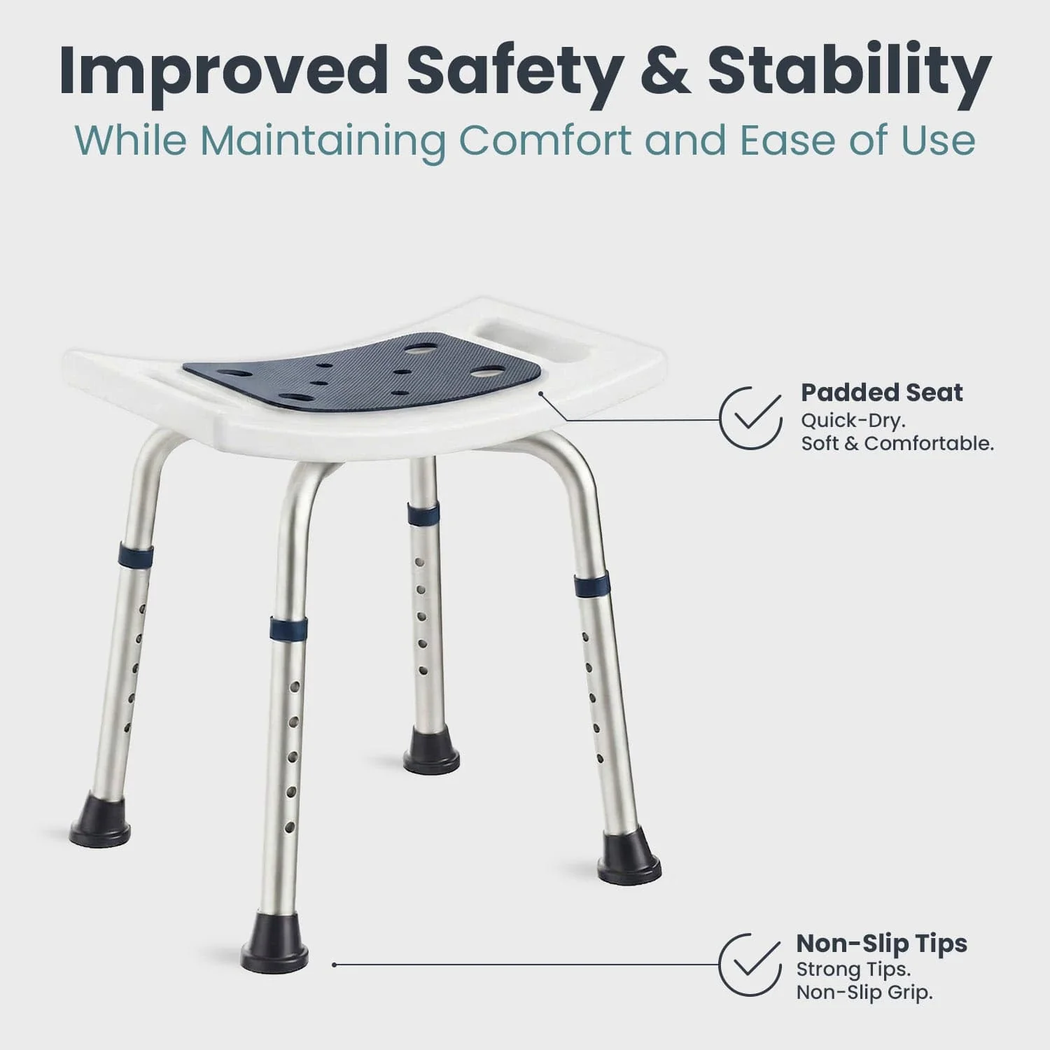 Shower Stool for Adults Sitting (350lb) - Image 9