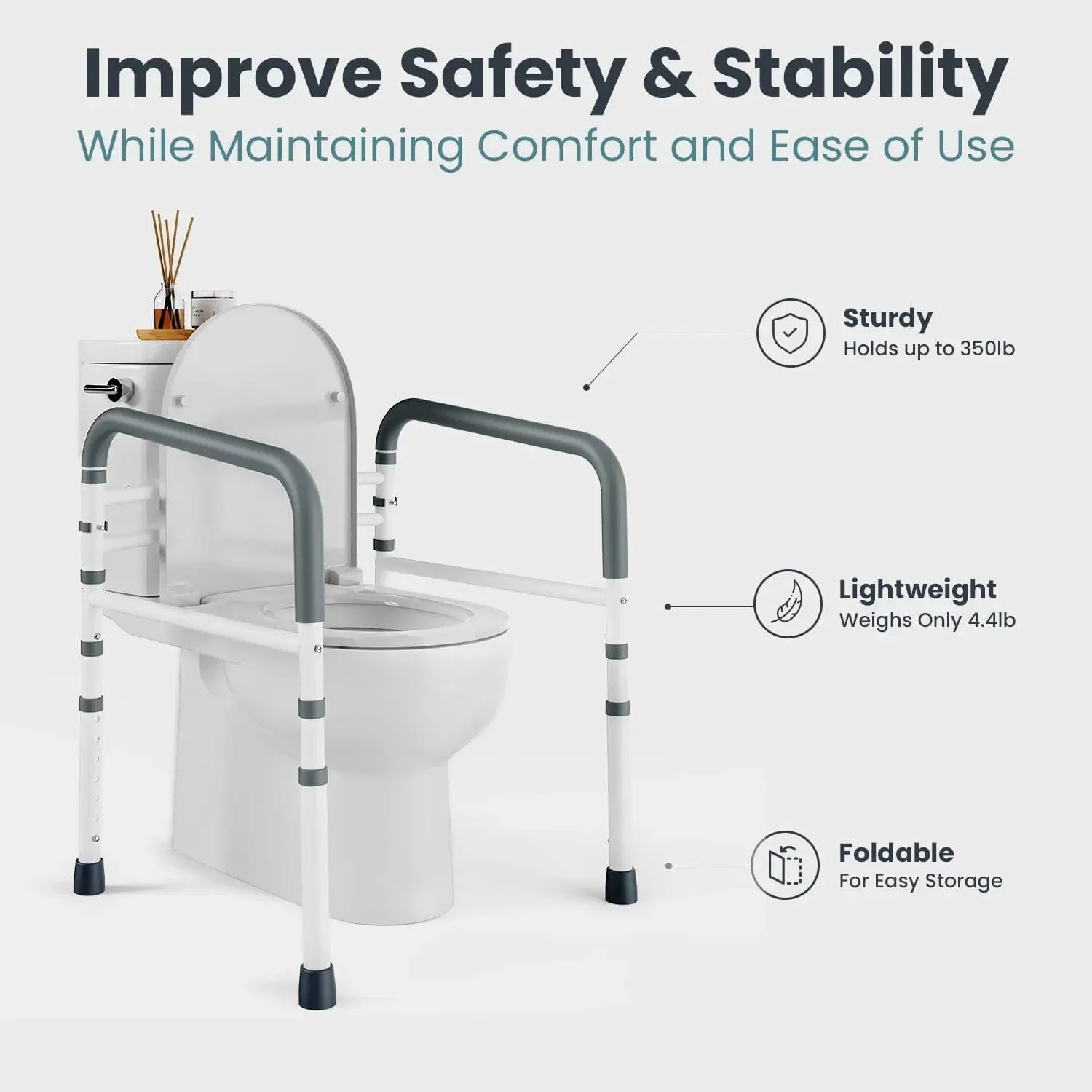 Toilet Safety Rail (350lb) - Image 7
