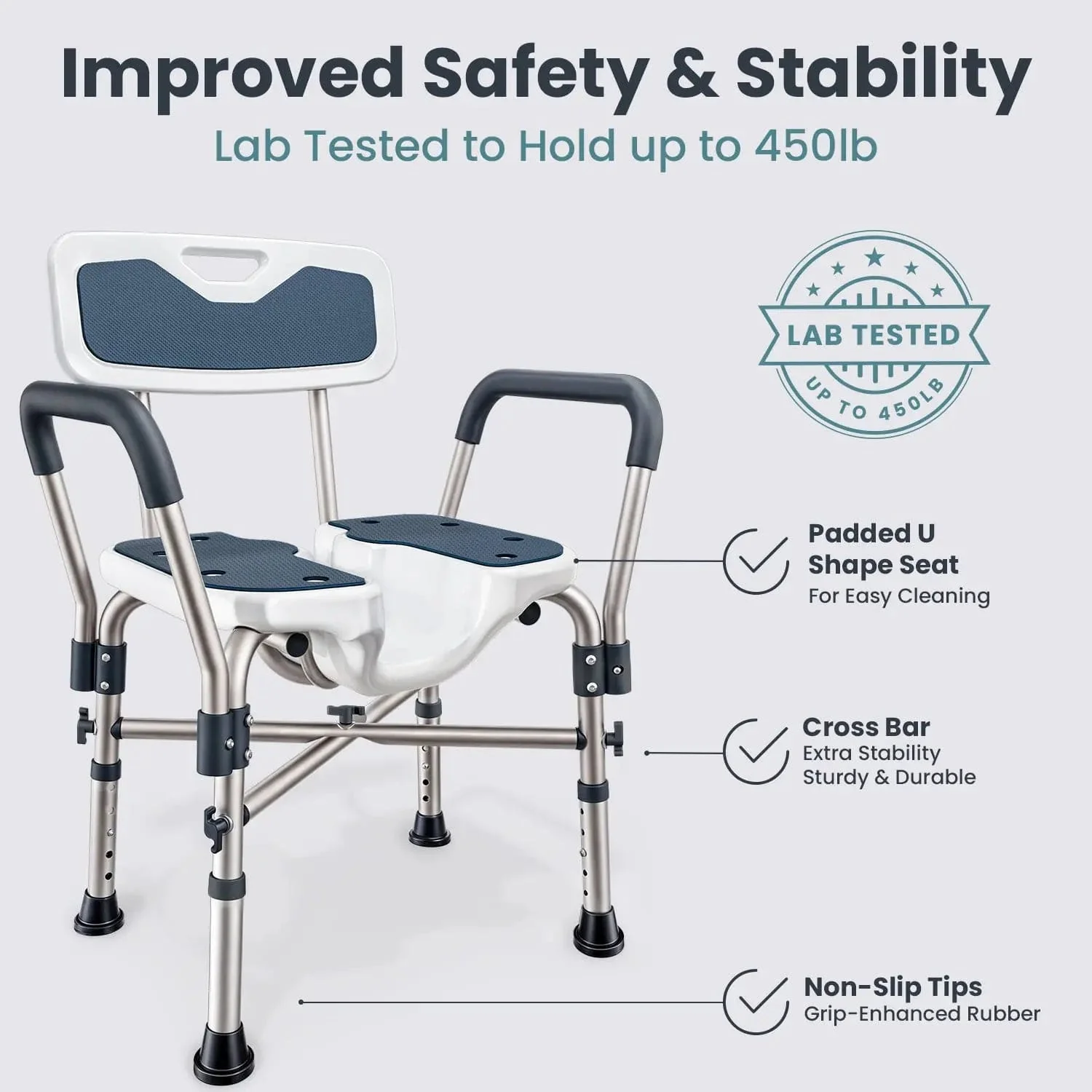 U-Shape Shower Chair (450lb) - Image 4